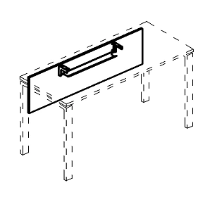 Экран с кабель-каналом (для стола 180см) 1650x350x18 - ЭйБиСи-проджект Экран с кабель-каналом (для стола 180см) 1650x350x18