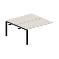 Составной стол bench на 2 рабочих места (4 громмета) – приставной элемент, ST2TPG167, 1600х1450х720