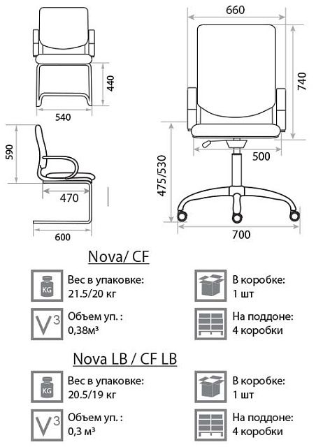 Кресло руководителя Nova steel chrome
