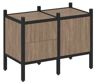 Комплект наборного стеллажа прямой 862х446х636