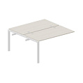 Составной стол bench на 2 рабочих места (4 громмета) – приставной элемент, ST2TPG168, 1600х1650х720