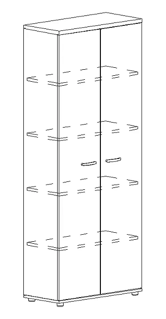 Шкаф для документов закрытый 780x364x1930