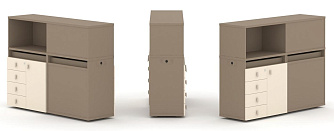 Набор №16. Тумба двойная с надставкой низкой 1500х410х1135