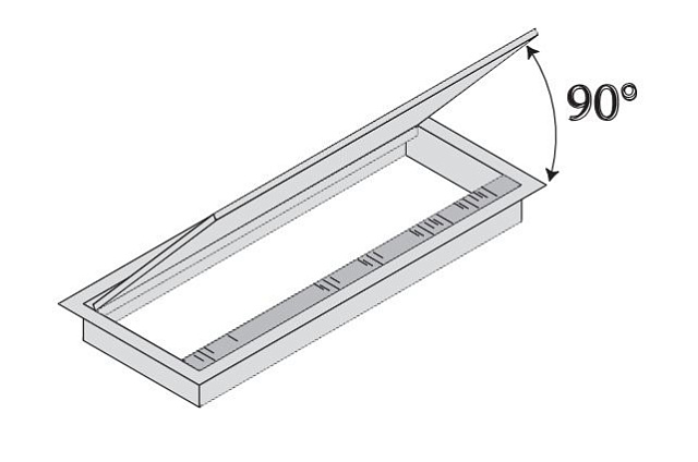 Top access c откидной крышкой 320x130x27
