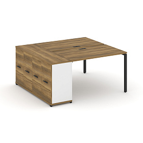 Рабочая станция с опорным распашным шкафом 1600х1480х750