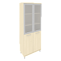 Шкаф высокий широкий со стеклом в раме 801x432x2060