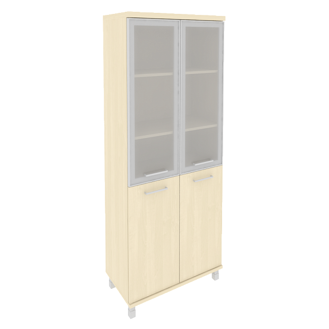 Шкаф высокий широкий со стеклом в раме 801x432x2060