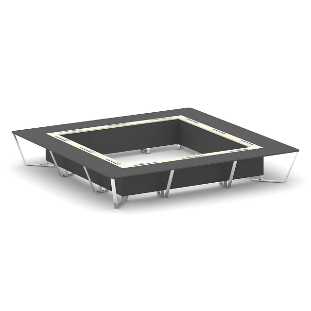 Стол переговорный квадратный MM-PR.B.SP-24K 4800*4800*750