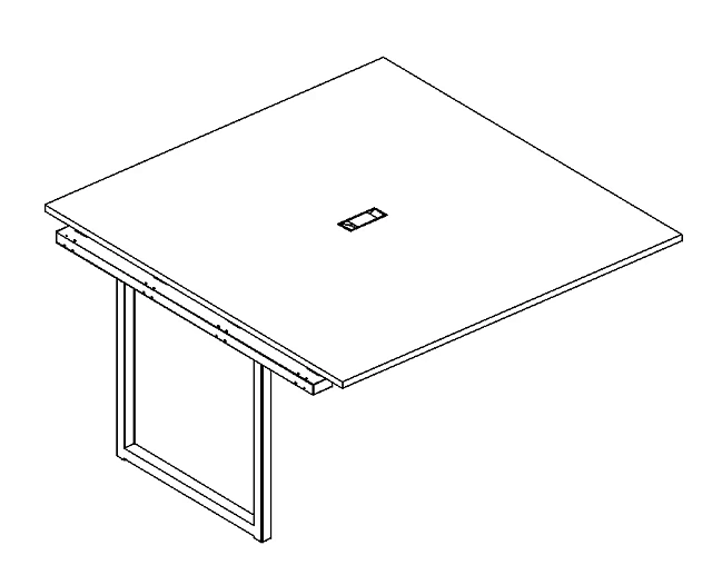 Секция стола для переговоров на мет. каркасе QUATTRO 1400x1440x750