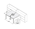 Приставная бенч-система для шкафа с доступом сверху (с креплением) 1800х1452х736