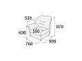 Модуль 1-но мест. с левым подл-ком 750х900х920