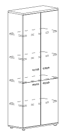 Шкаф для документов 4-дверный закрытый 780x364x1930