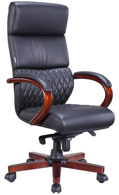 Кресло для руководителя Everprof President Wood (кожа)