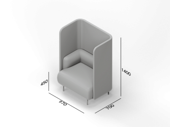 Кресло высокое Клауд