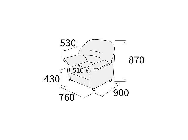 Кресло 930х900х920