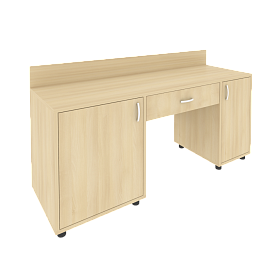 Стол с 2-мя тумбами и бортиком 1700*550*750