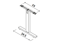 Т-образная одинарная ножка для стола глубиной 60 см h711