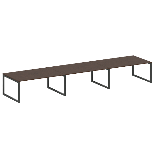 Переговорный стол (3 столешницы) на О-образном м/к