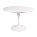Стол Eero Saarinen Style Tulip Table MDF белый D100 глянцевый