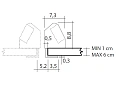 Комплект для электропитания с креплением для стола с 1 настраиваемым модулем (опция) (2м) 175117 