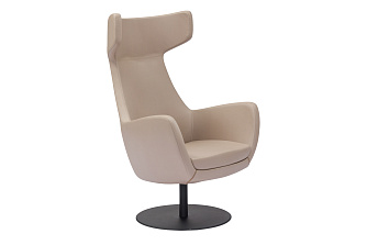 Кресло Орлеан с высокой спинкой на круглой опоре