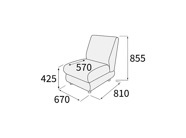 Модуль прямой 660х810х850