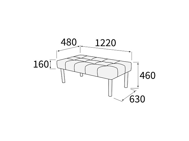 Банкетка 1220х630х460