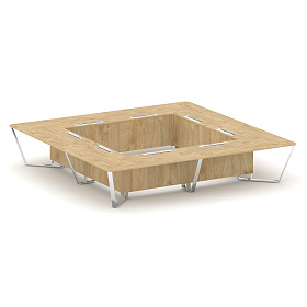 Стол переговорный квадратный MD-PR.B.SP-20K2 4000*4000*750