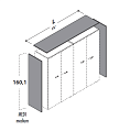 Комплект из топа и боковин для средних шкафов 939x469x18