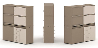 Набор №24. Тумба двойная с надставкой высокой 1500х410х1520