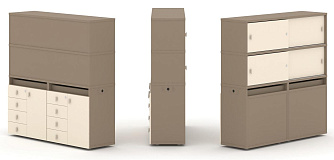 Набор №5. Тумба двойная с надставкой высокой 1500х410х1520