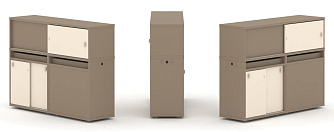 Набор №21. Тумба двойная с надставкой низкой 1500х410х1135