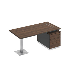 Стол руководителя на опорной тумбе (левый/правый) СИ 103 ДГ БП БП