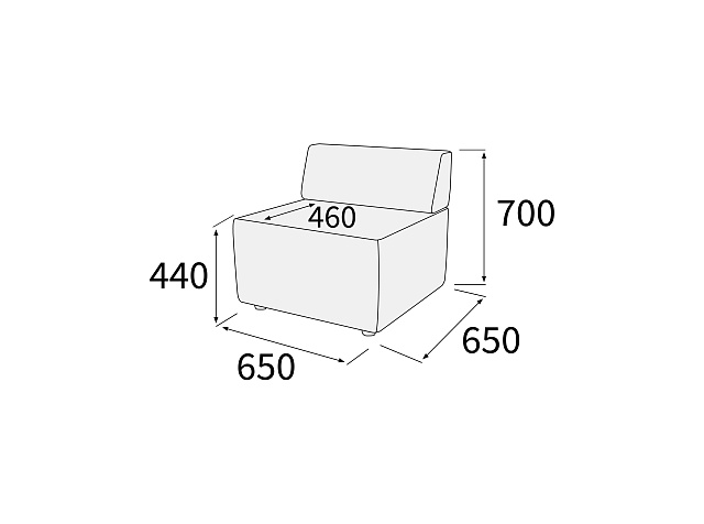Модуль прямой 650х650х700