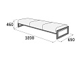 Банкета 3-х  местная 1890х690х450