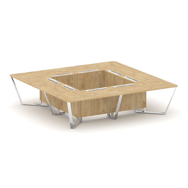 Стол переговорный квадратный MD-PR.B.SP-16K 3200*3200*750