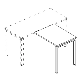 Брифинг-приставка на мет. каркасе UNO 800x600x750 - ЭйБиСи-проджект Брифинг-приставка на мет. каркасе UNO 800x600x750