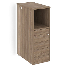 Тумба с подсветкой 5 ящиков TIP-ON, проходная средняя, 432х767х1185