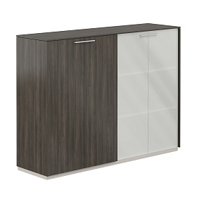 Шкаф средний + Шкаф средний со стеклом мат. 1624х450х1200