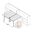 Приставная бенч-система для шкафа (с креплением) 1400х1452х736