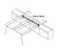 Короткая ножка для установки бенч-системы на сервисную тумбу 1250х710