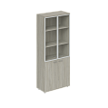 Шкаф высокий со стеклом (з.ст. ЛДСП)  800х400х1955