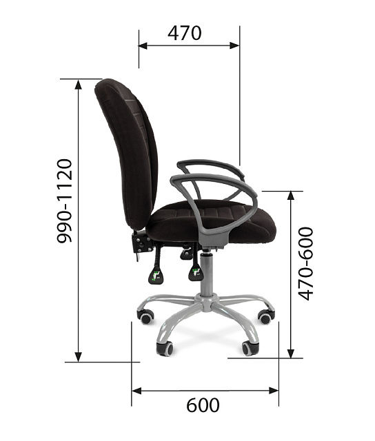 Кресло для сотрудников Chairman 9801 ERGO