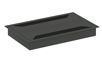 Заглушка кабель-канала прямоугольная двойная 240*149*27