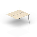 Составной стол bench на 2 рабочих места (4 громмета) – приставной элемент, 1600х1650х720