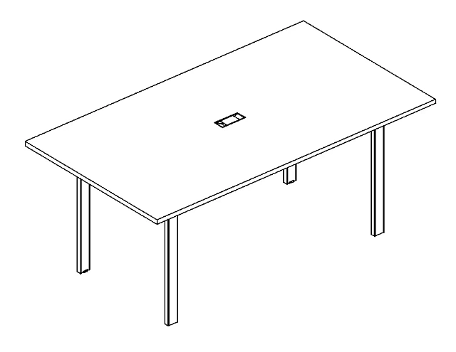 Стол для переговоров на мет. каркасе UNO 2000x1000x750