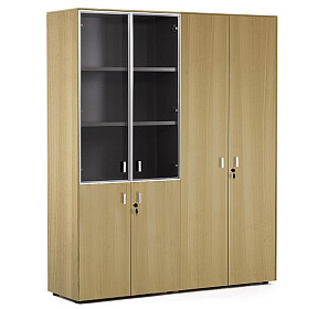 Шкаф комбинированный + шкаф для бумаг Enzo 1620x440x1970 - ЭйБиСи-проджект Шкаф комбинированный + шкаф для бумаг Enzo 1620x440x1970