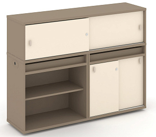 Набор №10. Тумба двойная с надставкой низкой 1500х410х1135