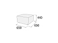 Пуф 1-но местный 650х650х440