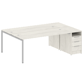 Рабочая станция на П-образном м/к с опорной тумбой 2212*1475*750 - ЭйБиСи-проджект Рабочая станция на П-образном м/к с опорной тумбой 2212*1475*750